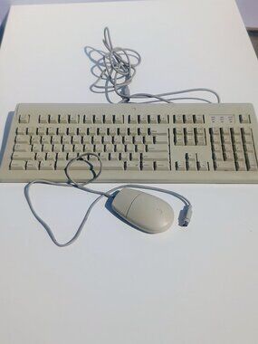 Vintage Apple Design Keyboard M2980 And Desktop Mouse M2706 [Untested]